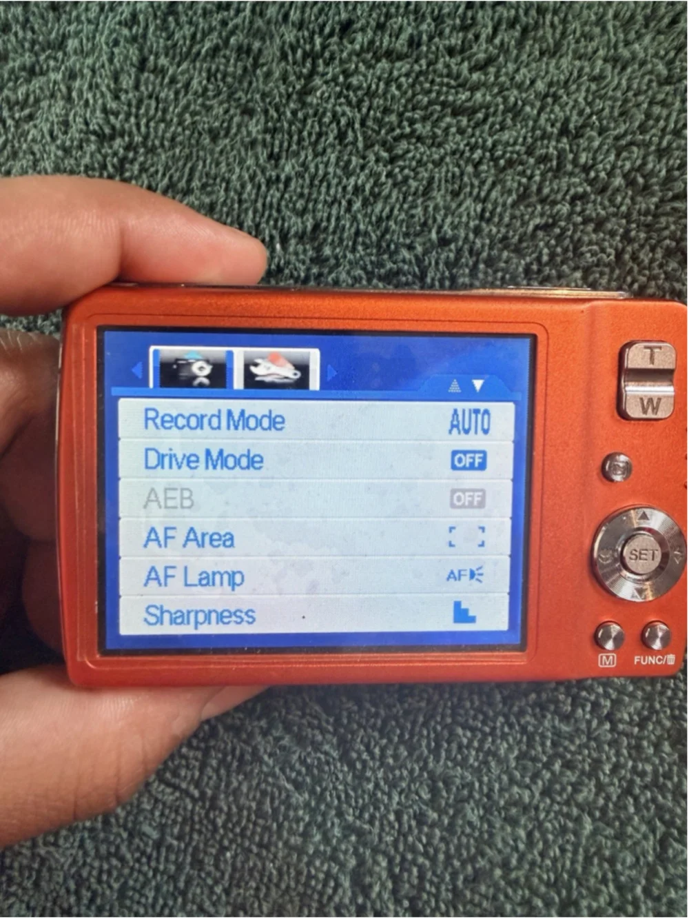 Polaroid T1031 10MP Digital Camera Orange Complete Kit Box Charger Tested Works